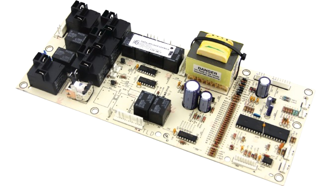 Used appliance circuit board with relays and capacitors